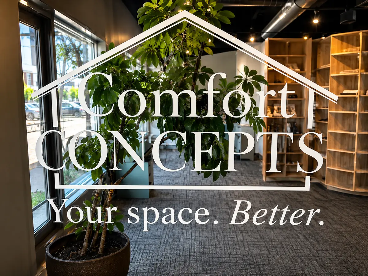 Comfort Concepts QCA showroom — Your Space. Better. — 1741 State Street, Bettendorf IA